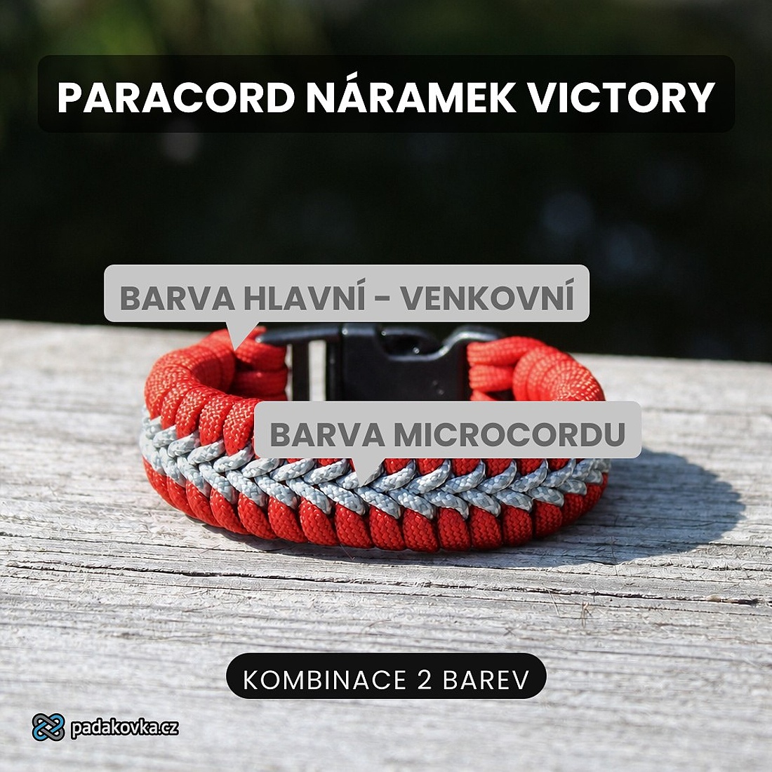 paracord náramek victory výběr barvy